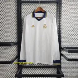 Retro Long Sleeve 20 Real Madrid Training White Jersey
