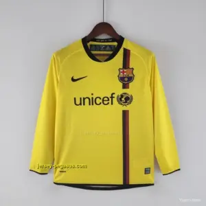 Retro Long Sleeve Barcelona Away Soccer Jersey