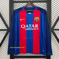 Retro Long Sleeve Barcelona Home Jersey