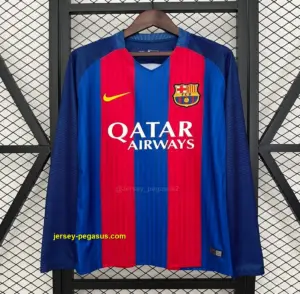 Retro Long Sleeve Barcelona Home Jersey