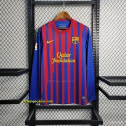 Retro Long Sleeve Barcelona Home Soccer Jersey