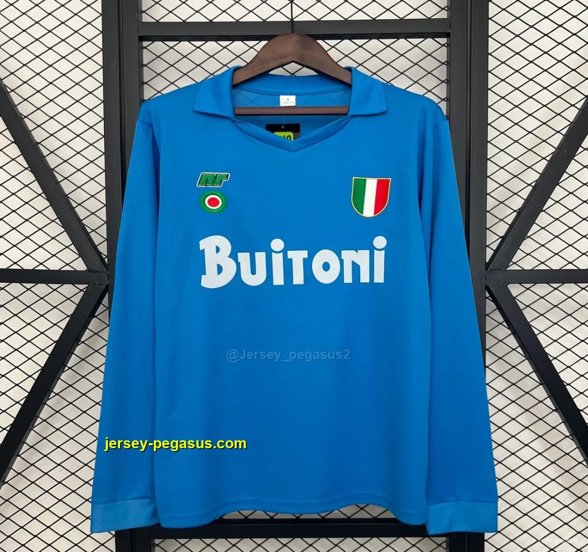 Retro Long Sleeve Napoli Home Jersey Retro Long Sleeve Napoli Home Jersey