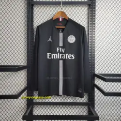 Retro Long Sleeve PSG Black Champions League Jersey