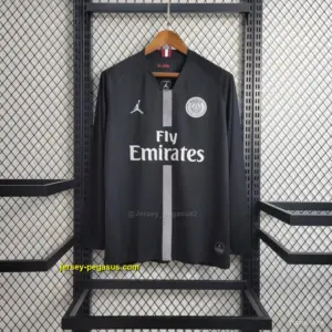 Retro Long Sleeve PSG Black Champions League Jersey