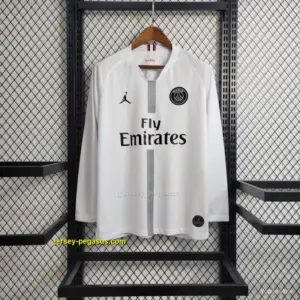 Retro Long Sleeve PSG White Champions League Jersey