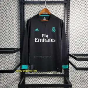 Retro Long Sleeve Real Madrid Away Black Jersey