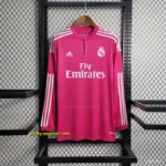 Retro Long Sleeve Real Madrid Away Pink Jersey