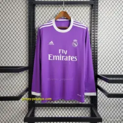 Retro Long Sleeve Real Madrid Away Purple Jersey