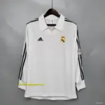 Retro Long Sleeve Real Madrid Home Champion league Jersey (No Sponsor)