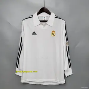 Retro Long Sleeve Real Madrid Home Champion league Jersey (No Sponsor)