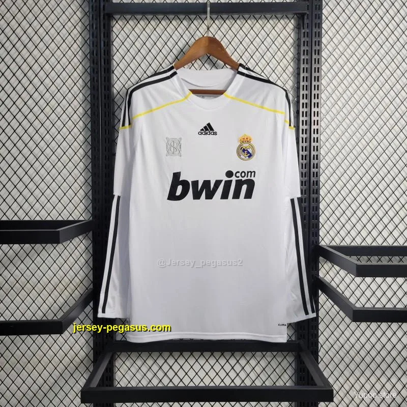Retro Long Sleeve Real Madrid Home Jersey Retro Long Sleeve Real Madrid Home Jersey