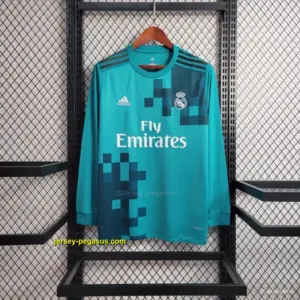 Retro Long Sleeve Real Madrid Third Blue Jersey