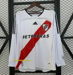 Retro Long Sleeve River Plate Home Jersey