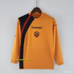 Retro Long Sleeve Roma Home Soccer Jersey