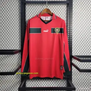 Retro Long-sleeved 1998 Morocco Third Red Jersey