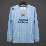 Retro Manchester City Home Long Sleeve Soccer Jersey