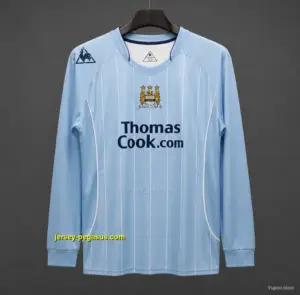 Retro Manchester City Home Long Sleeve Soccer Jersey