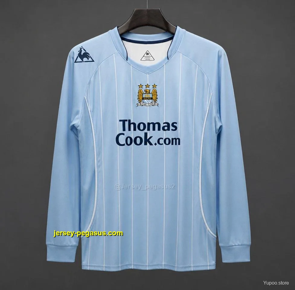 Retro Manchester City Home Long Sleeve Soccer Jersey Retro Manchester City Home Long Sleeve Soccer Jersey