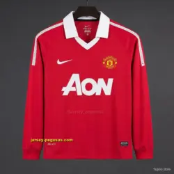 Retro Manchester United Home Long Sleeve Jersey