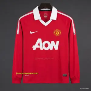 Retro Manchester United Home Long Sleeve Jersey