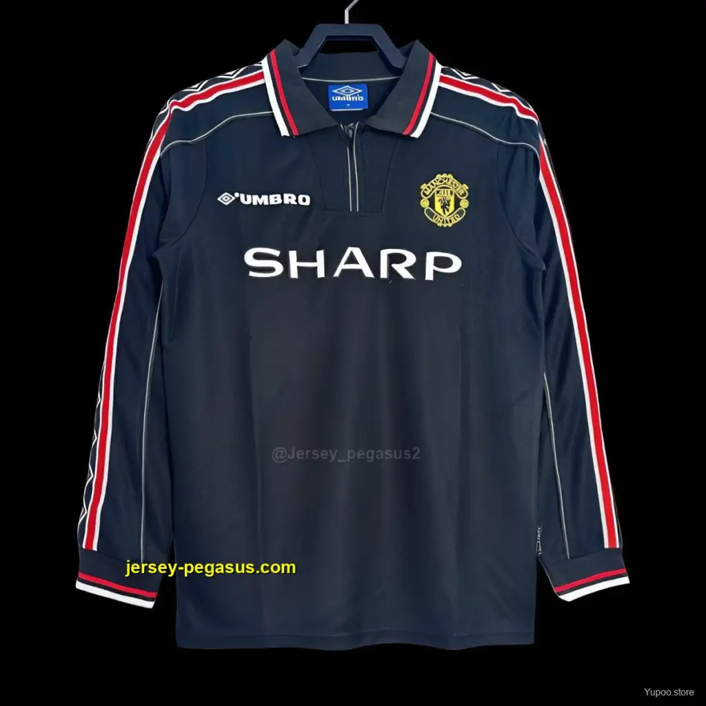 Retro Manchester United Long Sleeve Goalkeeper Navy Jersey