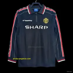 Retro Manchester United Long Sleeve Goalkeeper Navy Jersey