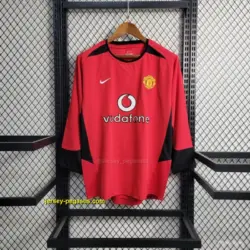 Retro Manchester United Long Sleeve Home Jersey