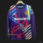 Retro Manchester United Purple Goalkeeper Long Sleeve Jersey