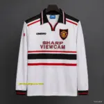 Retro Manchester United Third Long Sleeve White Jersey