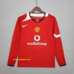 Retro Manchester United long sleeve home Soccer Jersey