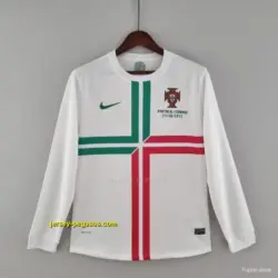 Retro Portugal 2012 Long Sleeve Away Soccer Jersey