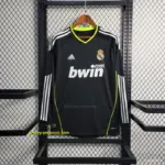 Retro Real Madrid Away Black Long Sleeve Soccer Jersey