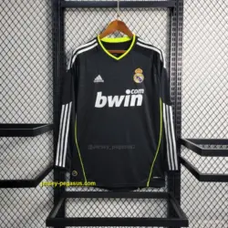 Retro Real Madrid Away Black Long Sleeve Soccer Jersey