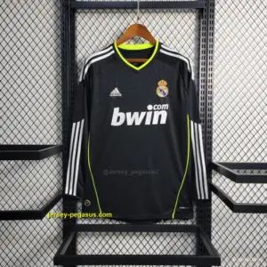 Retro Real Madrid Away Black Long Sleeve Soccer Jersey
