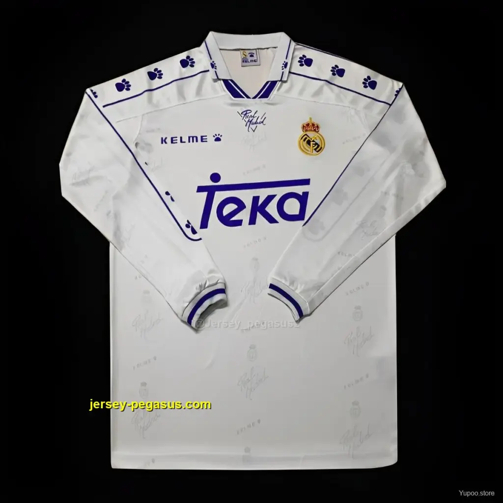 Retro Real Madrid Home Long Sleeve Jersey