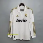 Retro Real Madrid Long sleeve home Soccer Jersey