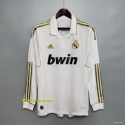 Retro Real Madrid Long sleeve home Soccer Jersey