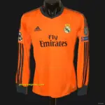 Retro Real Madrid Third Orange Long Sleeve Jersey Worn By Ronaldo