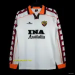 Retro Roma Away White Long Sleeve Jersey