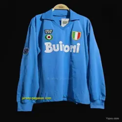 Retro SSC Napoli Home Long Sleeve Jersey