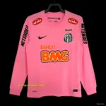 Retro Santos Away Pink Long Sleeve Jersey
