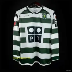 Retro Sporting Lisbon Home Long Sleeve Jersey