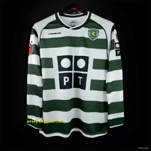 Retro Sporting Lisbon Home Long Sleeve Jersey