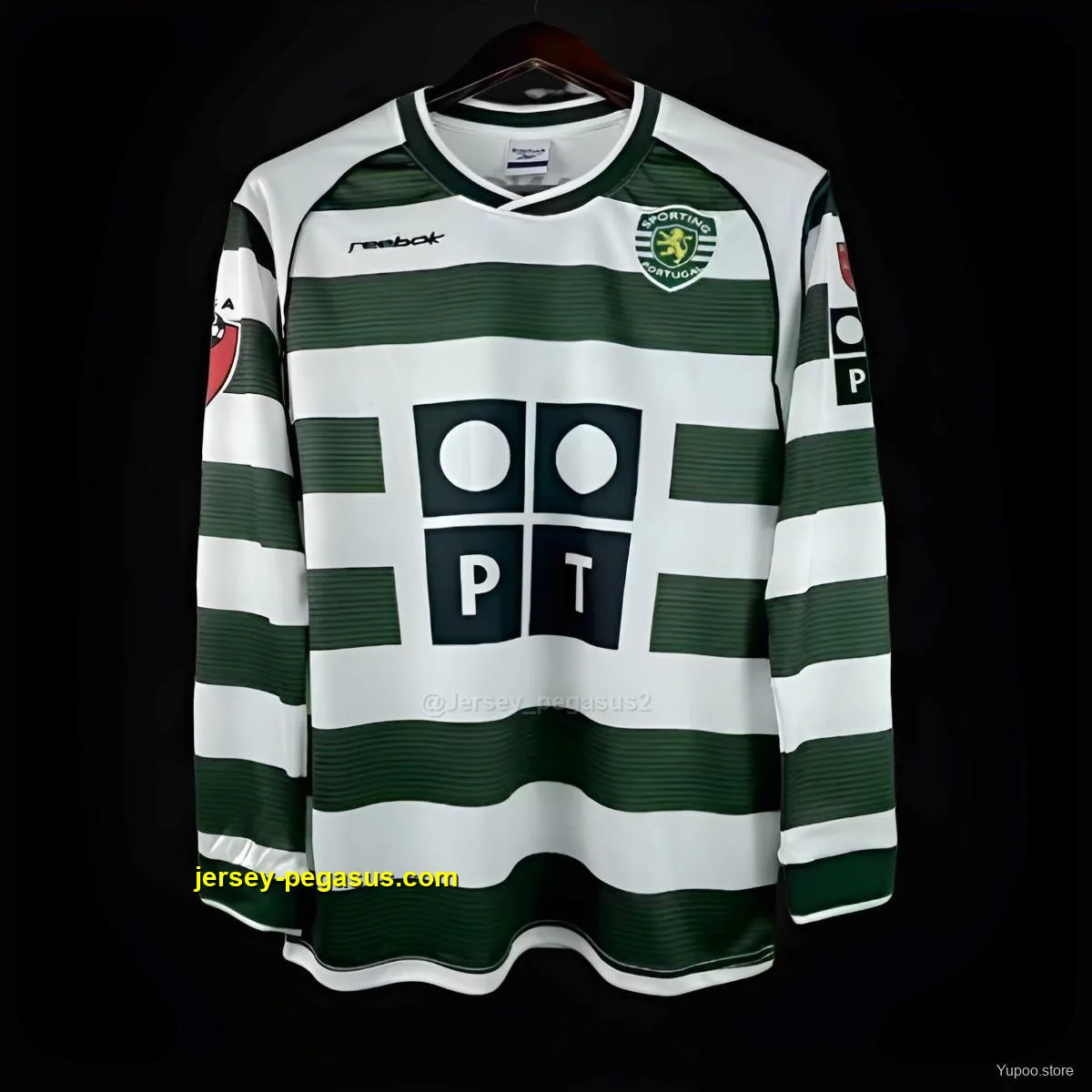 Retro Sporting Lisbon Home Long Sleeve Jersey Retro Sporting Lisbon Home Long Sleeve Jersey