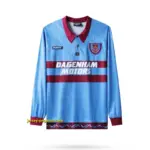 Retro West Ham United Long Sleeve Away Blue Jersey