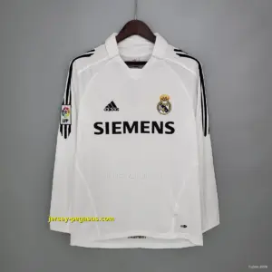 Retro long sleeve Real Madrid home Soccer Jersey