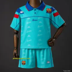 Kids Barcelona Away Retro Kit Jersey