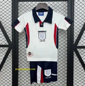 Retro 1998 Kids England Home Jersey