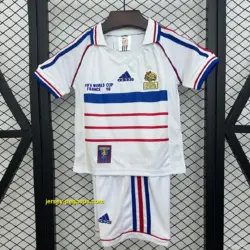 Retro 1998 Kids France Away Jersey