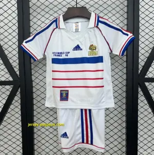 Retro 1998 Kids France Away Jersey